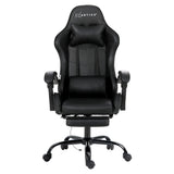 Artiss 2 Point Massage Gaming Office Chair Footrest Black