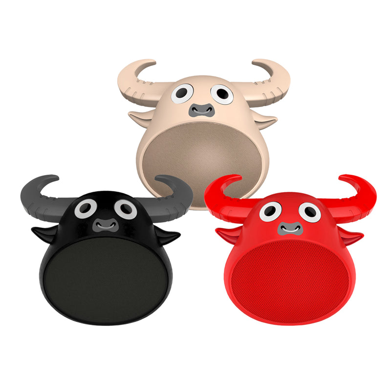 Fitsmart Bluetooth Animal Face Speaker Portable Wireless Stereo Sound - Khaki