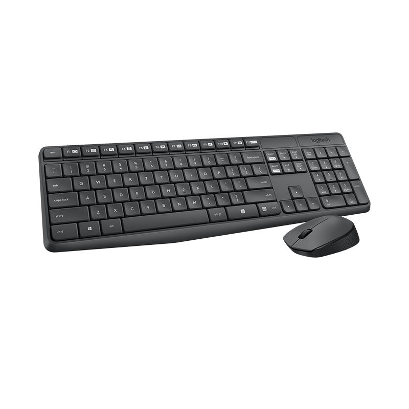 LOGITECH MK235 Wireless Keyboard and Mouse Combo 2.4GHz Wireless Compact Long Battery Life 8 Shortcut keys