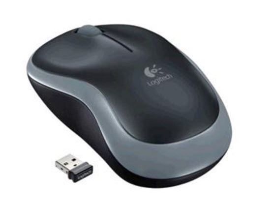 Logitech M185 Wireless Mouse Nano Receiver Grey 1-year battery life Logitech Advanced 2.4 GHz wireless connectivity