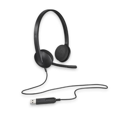 Logitech H340 Plug-and-Play USB headset with Noise Cancelling Microphone Comfort Design fro Windows Mac Chrome