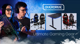 OVERDRIVE Gaming Desk 139cm PC Table Computer Setup Carbon Fiber Style Black