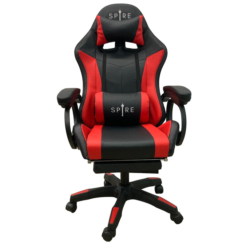 Intex Spire Onyx Led Massage Gaming Chair - Red And Black