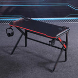 Gaming Desk Desktop PC Computer Desks Desktop Racing Table Office Laptop Home K-Shaped Legs Black 120cm