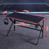 Gaming Desk Desktop PC Computer Desks Desktop Racing Table Office Laptop Home K-Shaped Legs Black 120cm