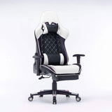 Gaming Chair Ergonomic Racing chair 165° Reclining Gaming Seat 3D Armrest Footrest Black