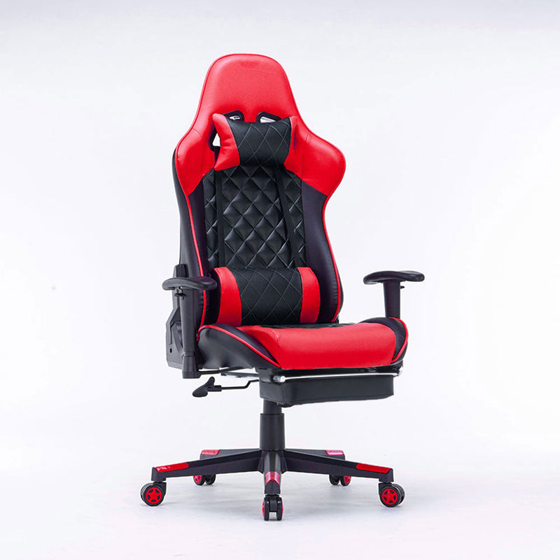 Gaming Chair Ergonomic Racing chair 165° Reclining Gaming Seat 3D Armrest Footrest Black