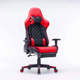 Gaming Chair Ergonomic Racing chair 165° Reclining Gaming Seat 3D Armrest Footrest Black White