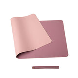 Pink 90cm*45cm Dual Side Office Desk Pad Waterproof PU Leather Computer Mouse Pad