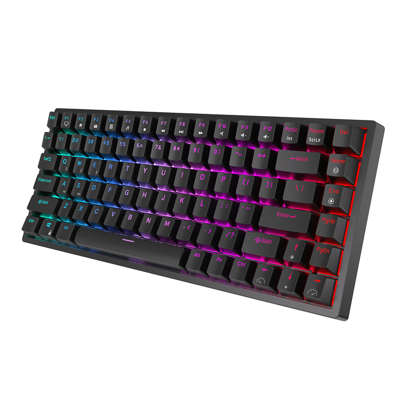 ROYAL KLUDGE RK84 Wireless Hot Swap Black 65% Mechanical Keyboard, Brown Switch