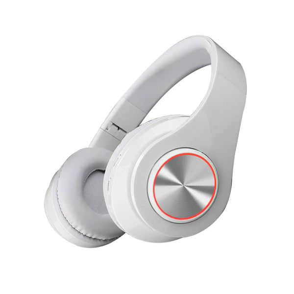 Bluetooth 5.0 Wireless Earphones Foldable Headset Stereo Headphones (White)